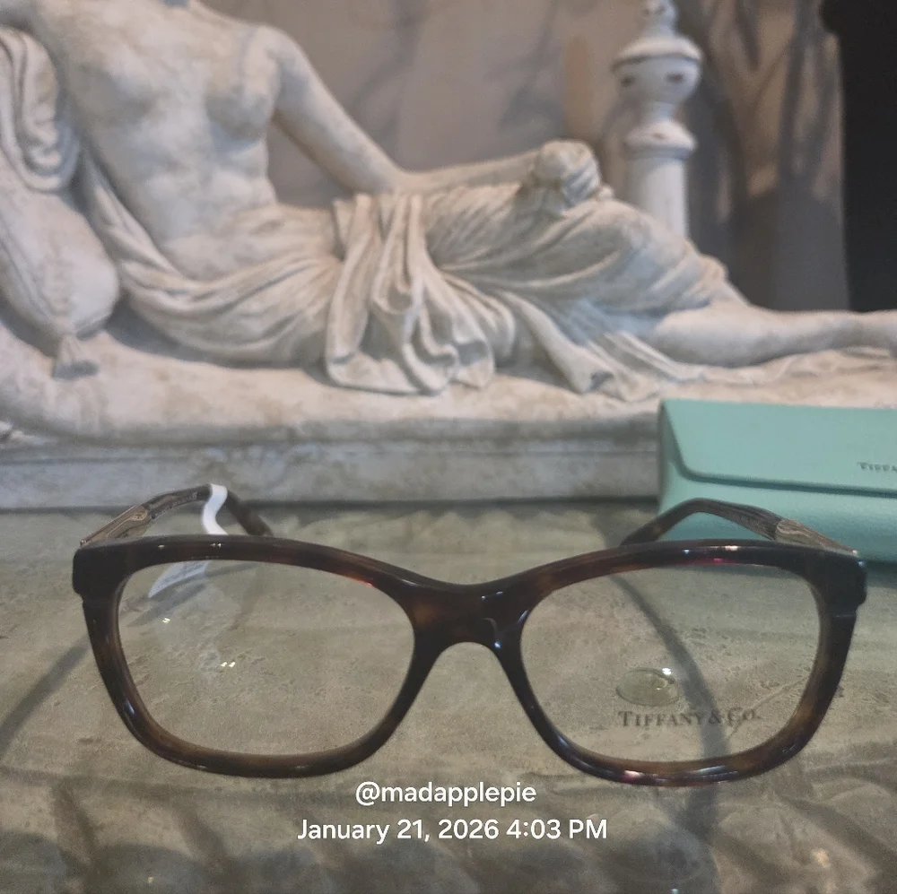 Tiffany & Co. TF2102 Roman Numeral Luxury Eyeglasses Frame Only Tortoise #164